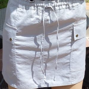 Shimmering Silver Express Mini Skirt